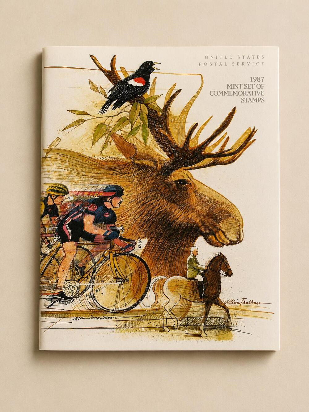 1987 USPS Commemorative Mint Stamp Set Book | Sealed Vintage US Stamp Collection
